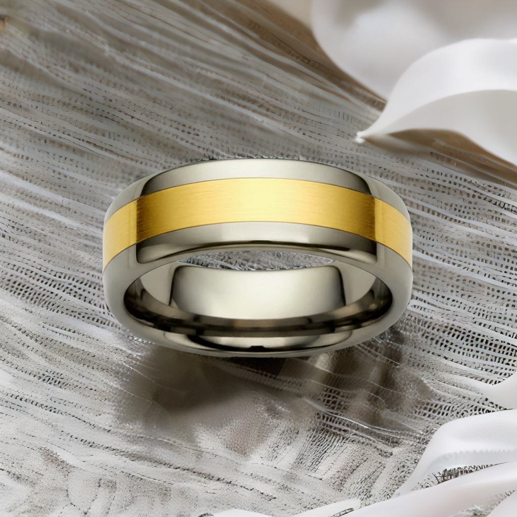 The "Zenith" Two-Tone Tungsten Carbide Ring