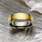 The "Zenith" Two-Tone Tungsten Carbide Ring